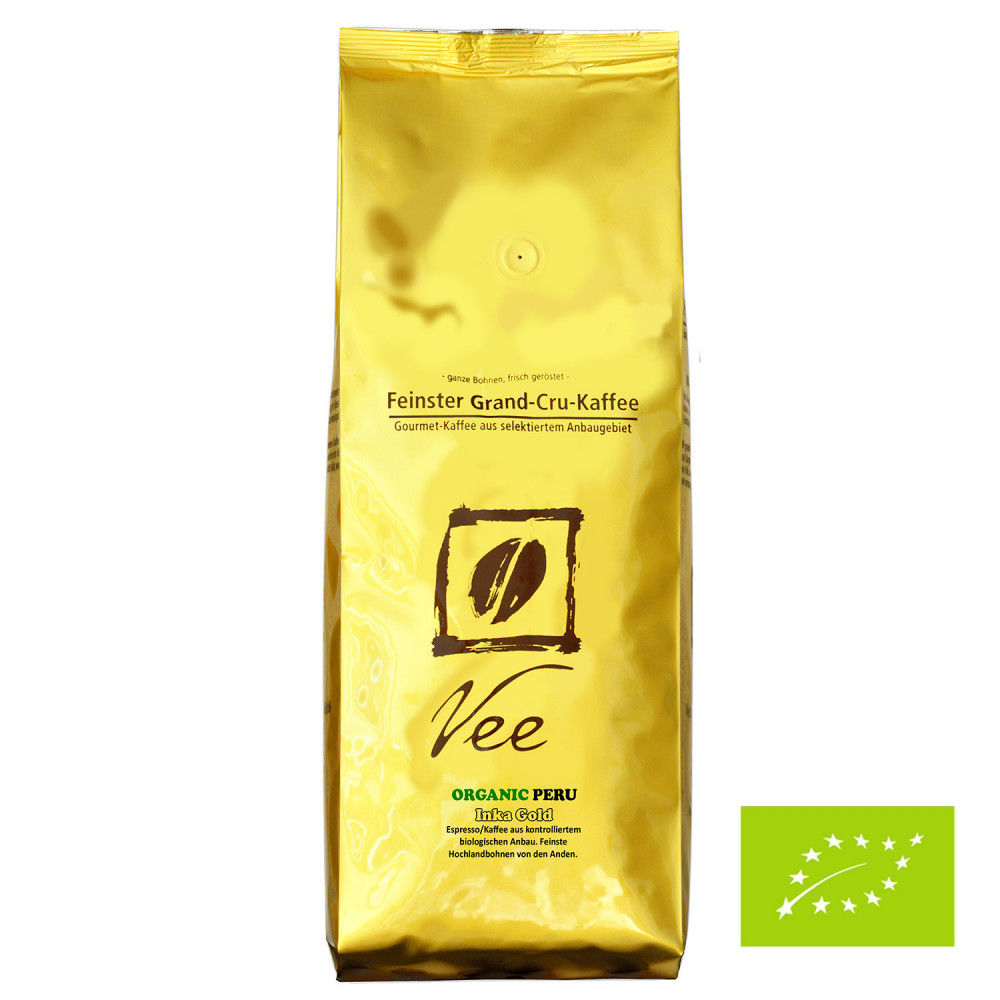 Vee's Organic PERU - Inka Gold "Business" - Angebot speziell für Firmen - Täglich frisch und schonend für Sie geröstet. Seit 199